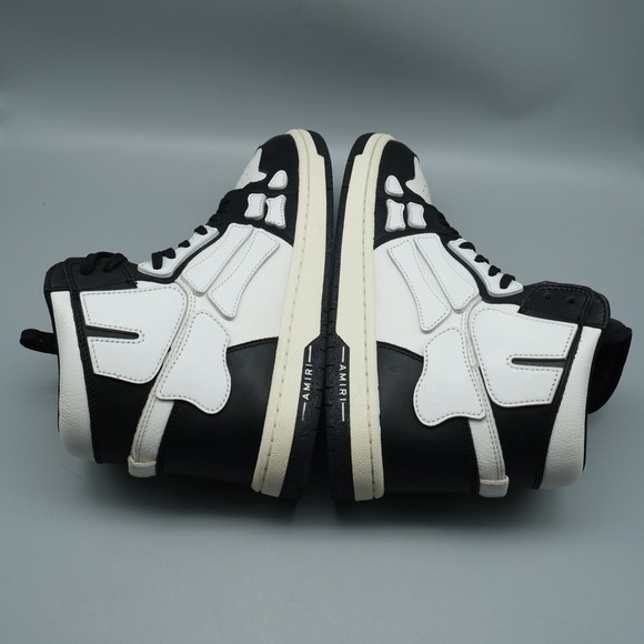 Amiri Skel Top High Mens Size 11 US 44 EU Black White Sneakers - Picture 3 of 13